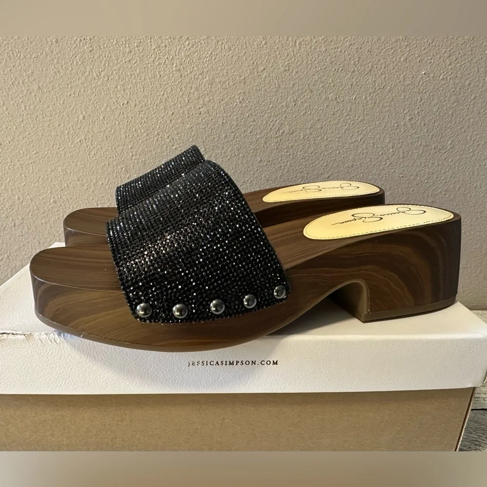 Jessica Simpson Wooden Platform Sandals - NIB